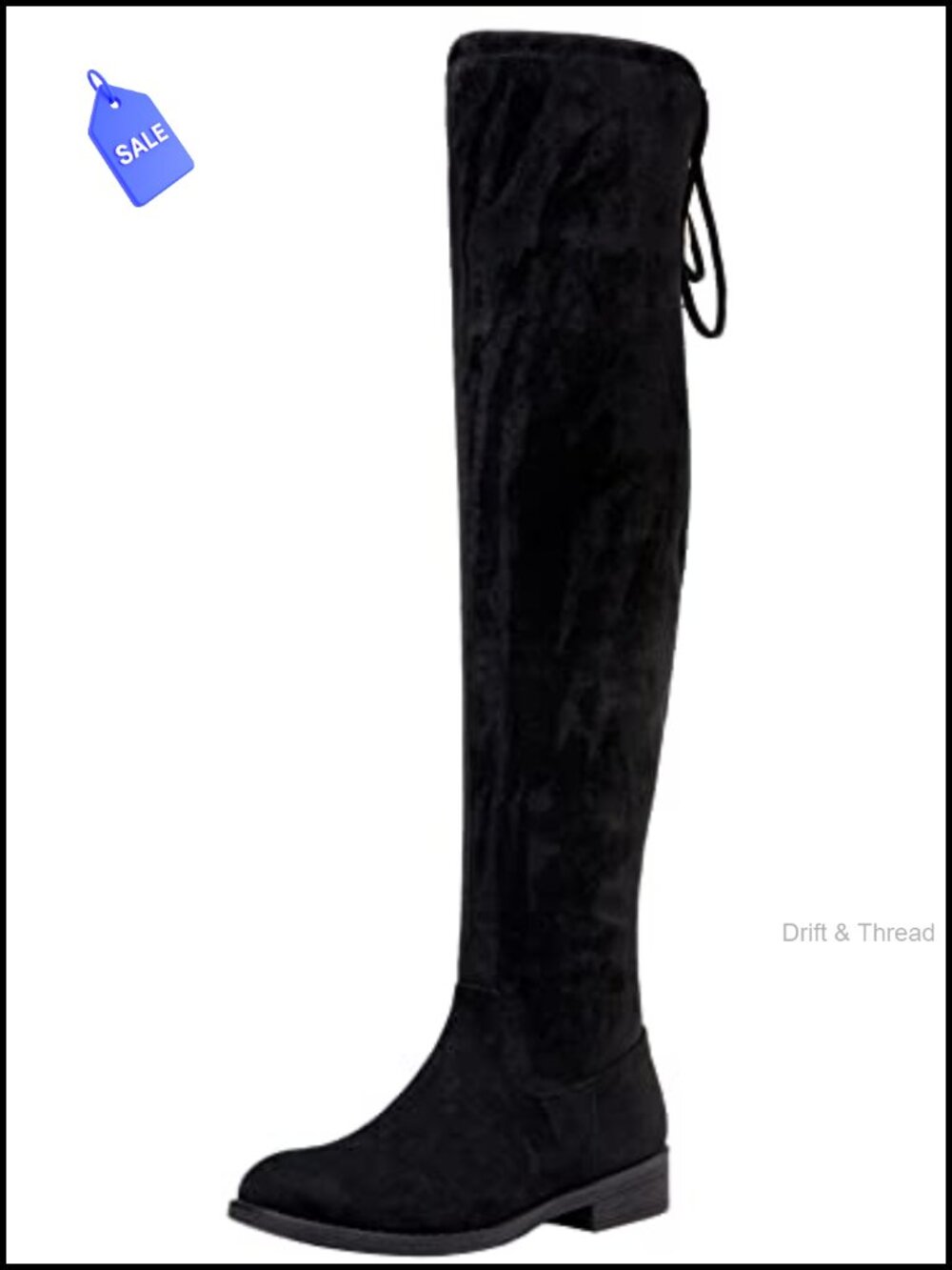 Synthetic Suede Over the Knee Flat Heel Thigh High Boots